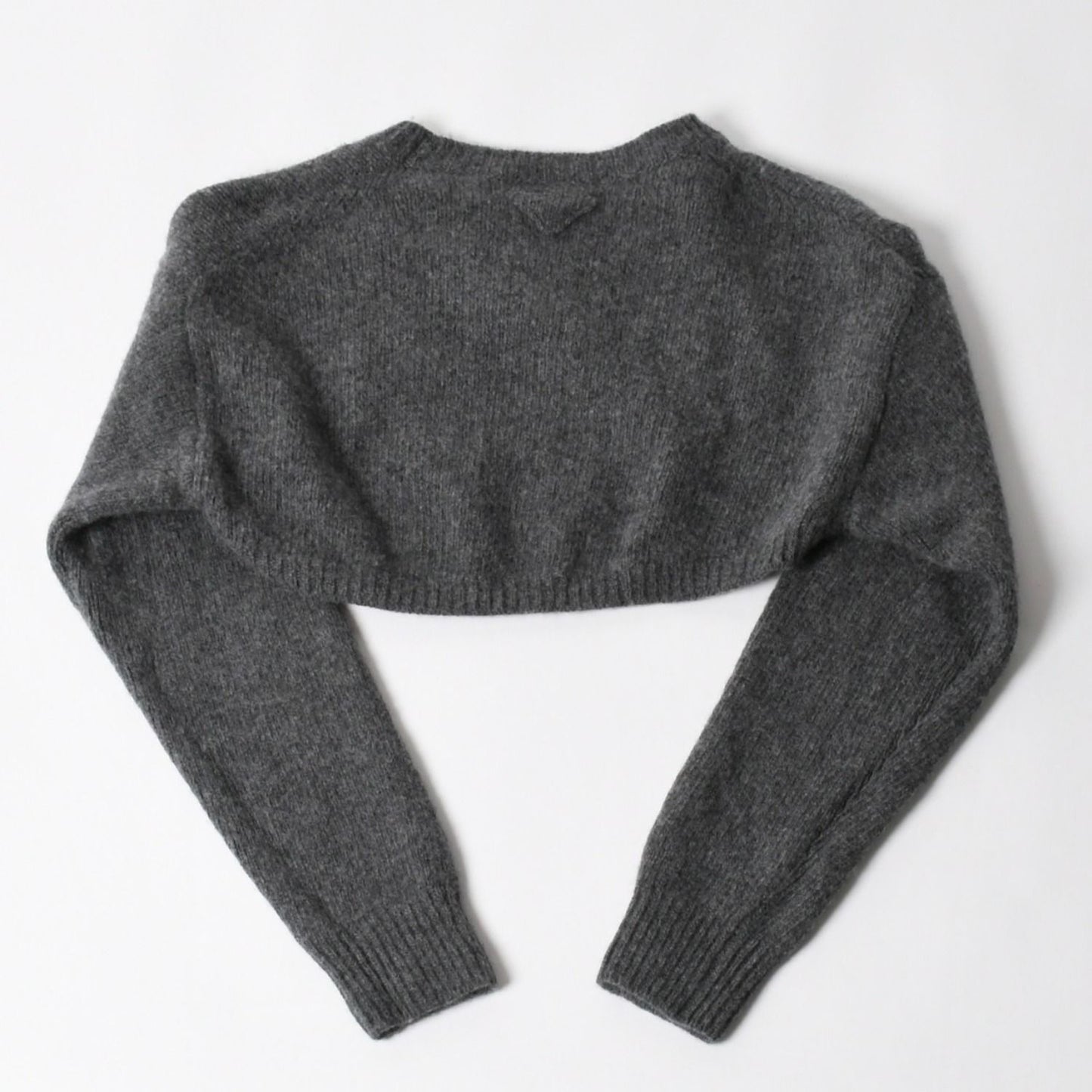 Prada Detachable Shrug Camisole Sweater Wool Ensemble Knit Set Bolero 44 — view 8