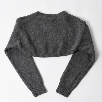Prada Detachable Shrug Camisole Sweater Wool Ensemble Knit Set Bolero 44 — view 8