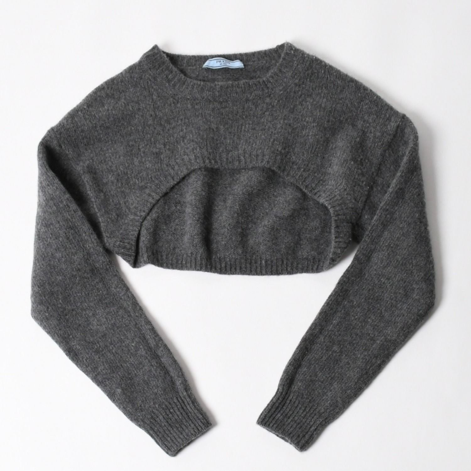 Prada Detachable Shrug Camisole Sweater Wool Ensemble Knit Set Bolero 44 — view 7