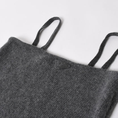 Prada Detachable Shrug Camisole Sweater Wool Ensemble Knit Set Bolero 44 — view 4