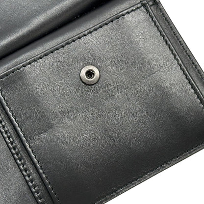 Bottega Veneta Wallet Intrecht Bifold Leather Black Case Compact Small Simple — view 9