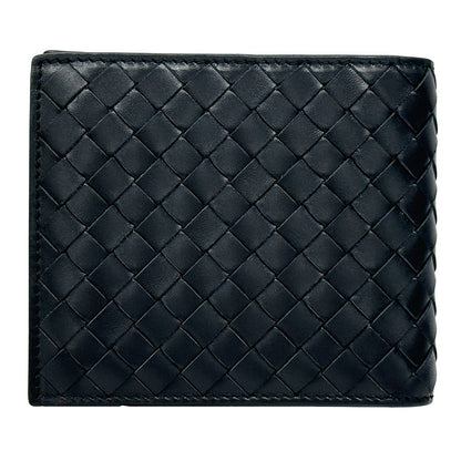 Bottega Veneta Wallet Intrecht Bifold Leather Black Case Compact Small Simple — view 2
