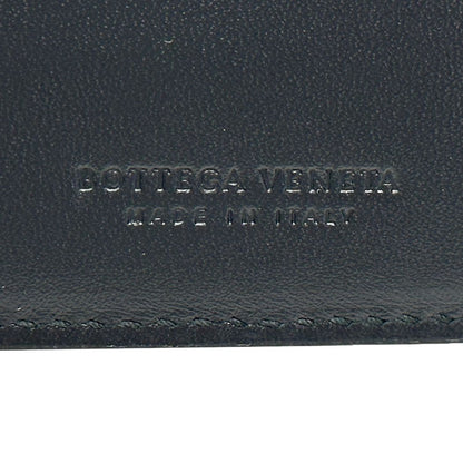 Bottega Veneta Wallet Intrecht Bifold Leather Black Case Compact Small Simple — view 5