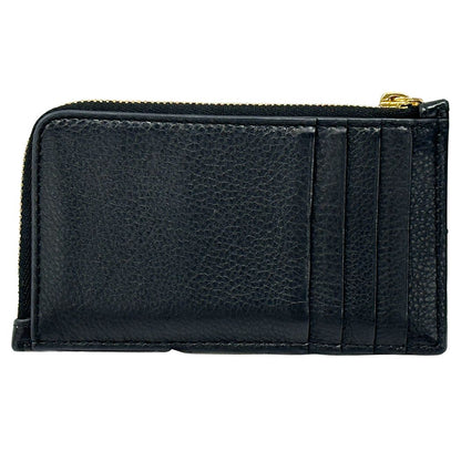 Dior Wallet Coin Case Leather Calo Cosmos Zip Card Holder Black Gold Compact — view 2