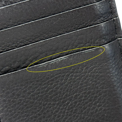 Dior Wallet Coin Case Leather Calo Cosmos Zip Card Holder Black Gold Compact — view 7