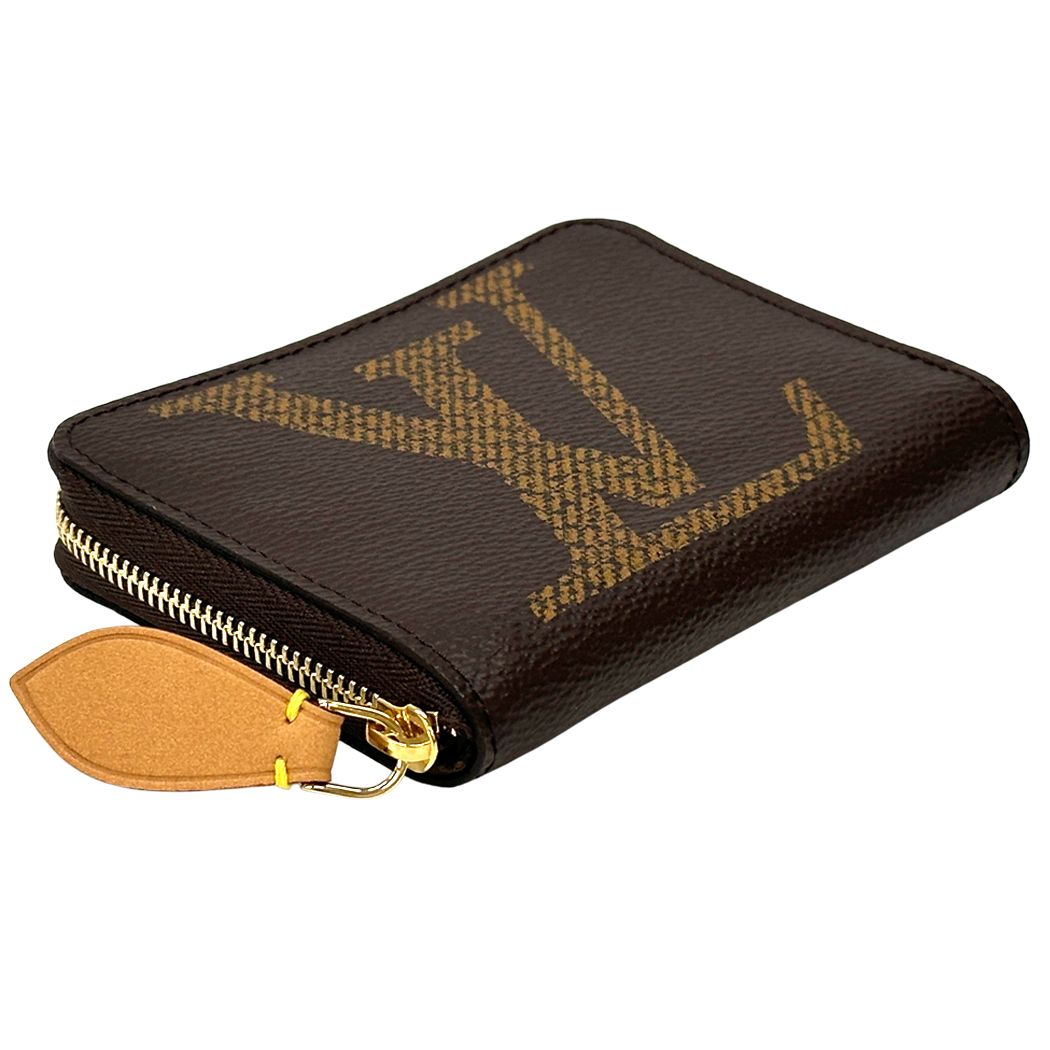 Louis Vuitton Wallet Monogram Giant Coin Case Zippy Purse Brown Zip Around — view 3
