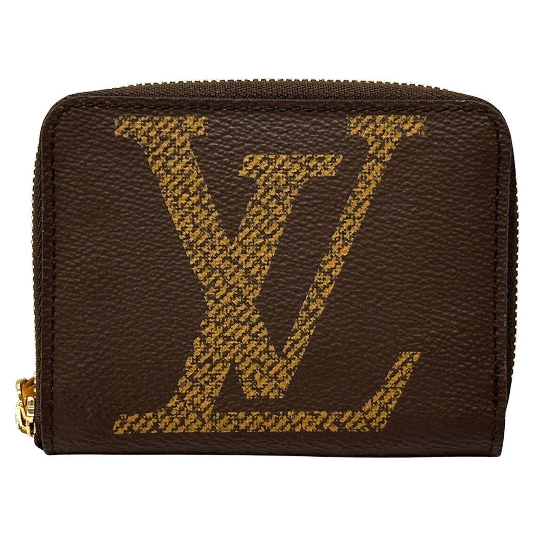 Louis Vuitton Wallet Monogram Giant Coin Case Zippy Purse Brown Zip Around