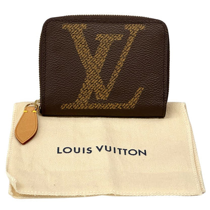 Louis Vuitton Wallet Monogram Giant Coin Case Zippy Purse Brown Zip Around — view 6
