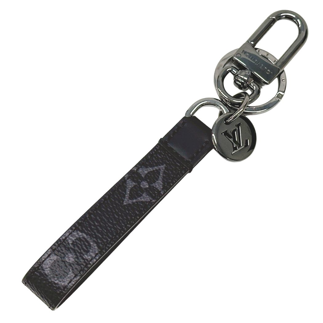 Louis Vuitton Key Holder Monogram Eclipse Key Dragonne Black Key Charm — view 2