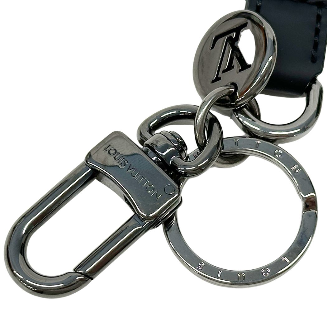 Louis Vuitton Key Holder Monogram Eclipse Key Dragonne Black Key Charm — view 4
