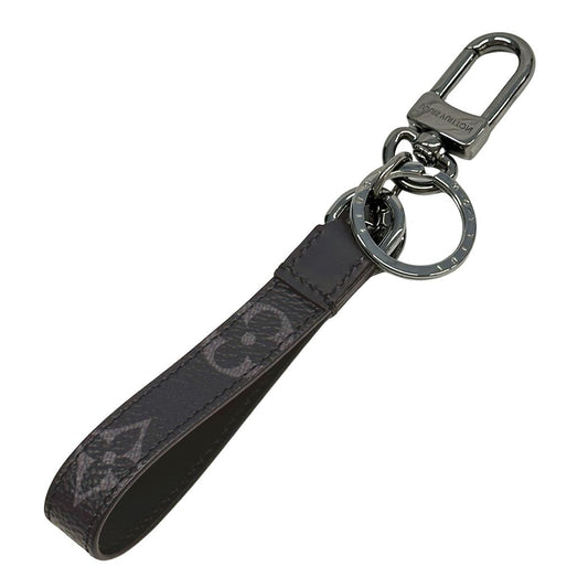 Louis Vuitton Key Holder Monogram Eclipse Key Dragonne Black Key Charm
