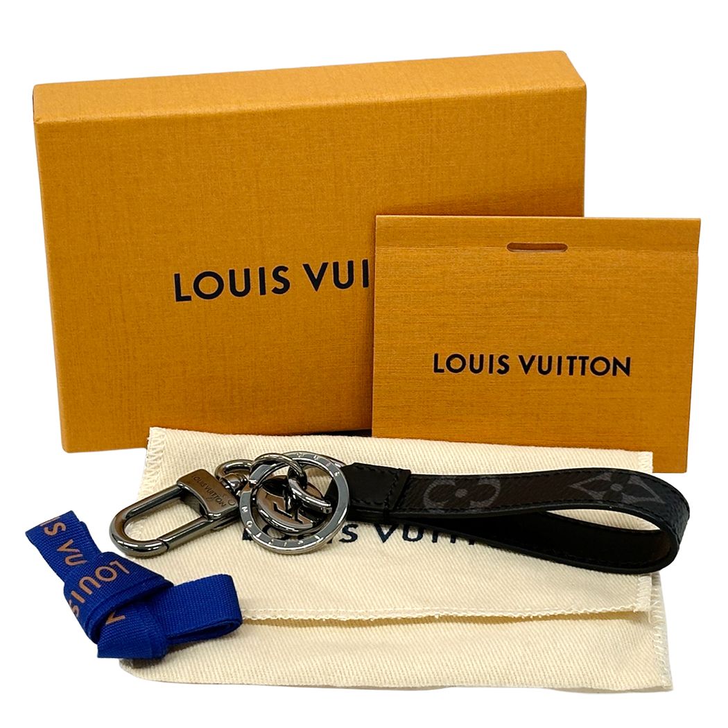 Louis Vuitton Key Holder Monogram Eclipse Key Dragonne Black Key Charm — view 5