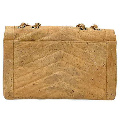 Chanel 2.55 She Blanc Shoulder Bag Cork Leather Beige Gold V-stitch Mademoiselle — view 2