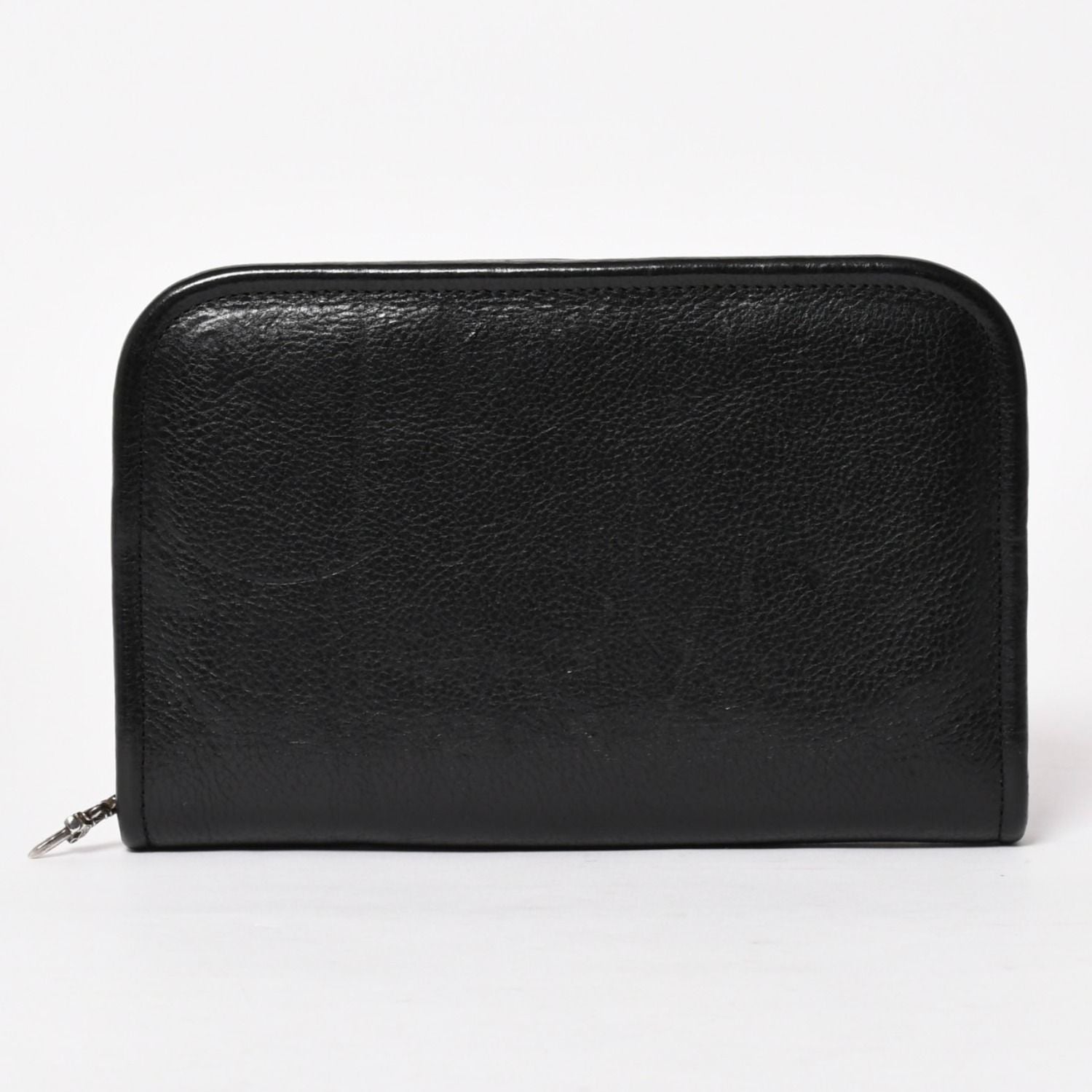 Chrome Hearts Black Heavy Leather Organizer Wallet Dagger Cow Clutch 925 — view 2