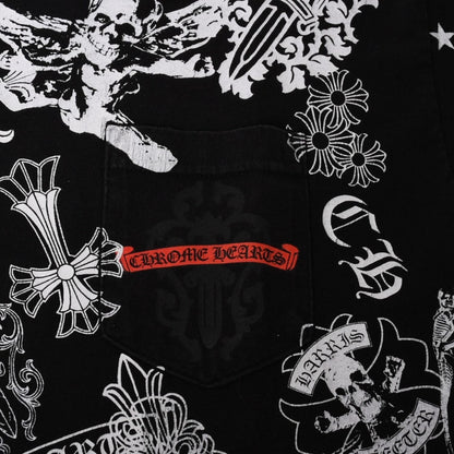 Chrome Hearts Pocket T-Shirt CH Cross Cemetery Horseshoe Dagger Star Scroll — view 4