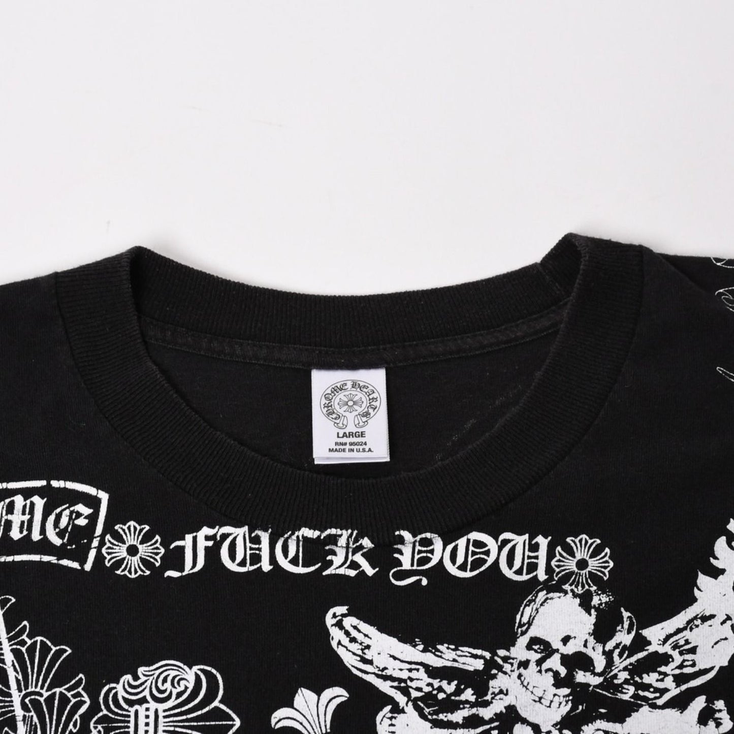 Chrome Hearts Pocket T-Shirt CH Cross Cemetery Horseshoe Dagger Star Scroll — view 3