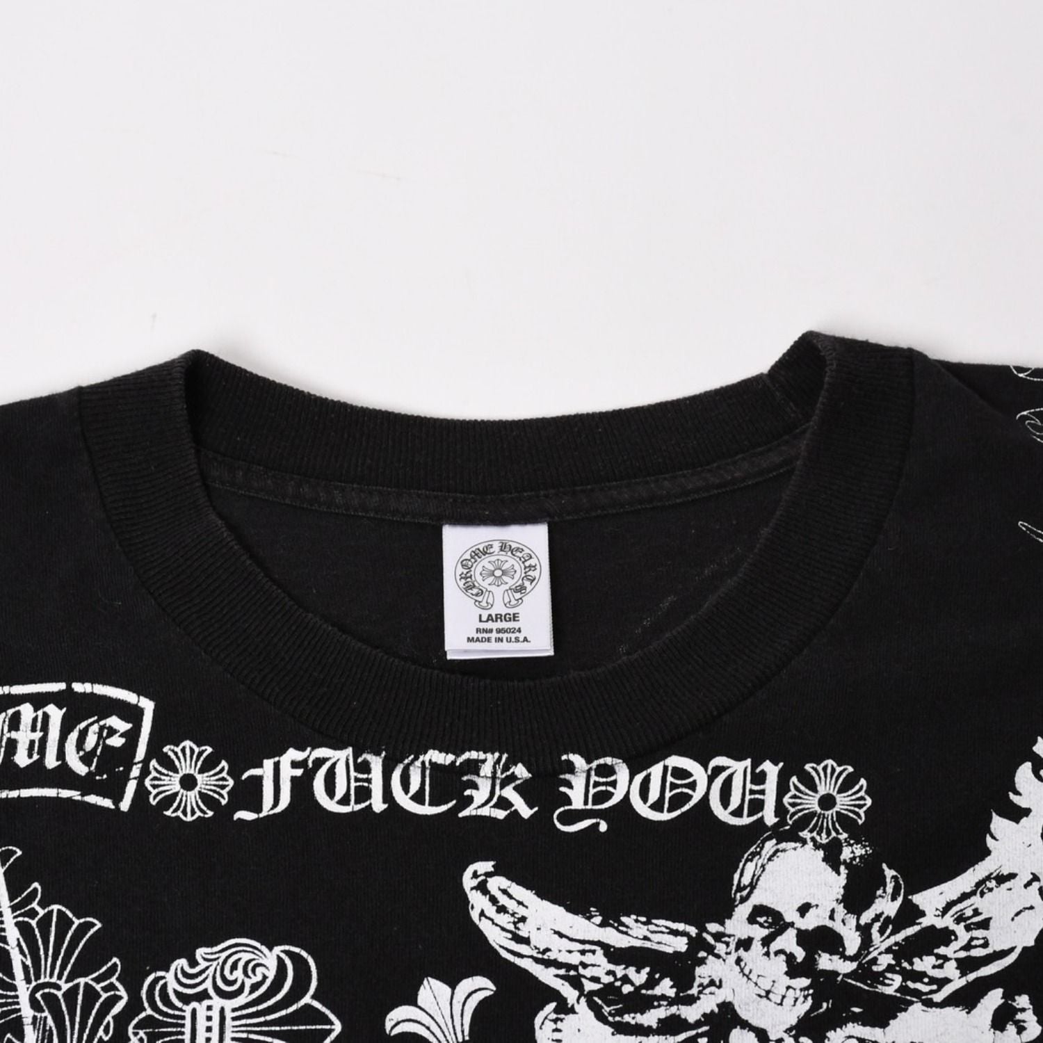 Chrome Hearts Pocket T-Shirt CH Cross Cemetery Horseshoe Dagger Star Scroll — view 3