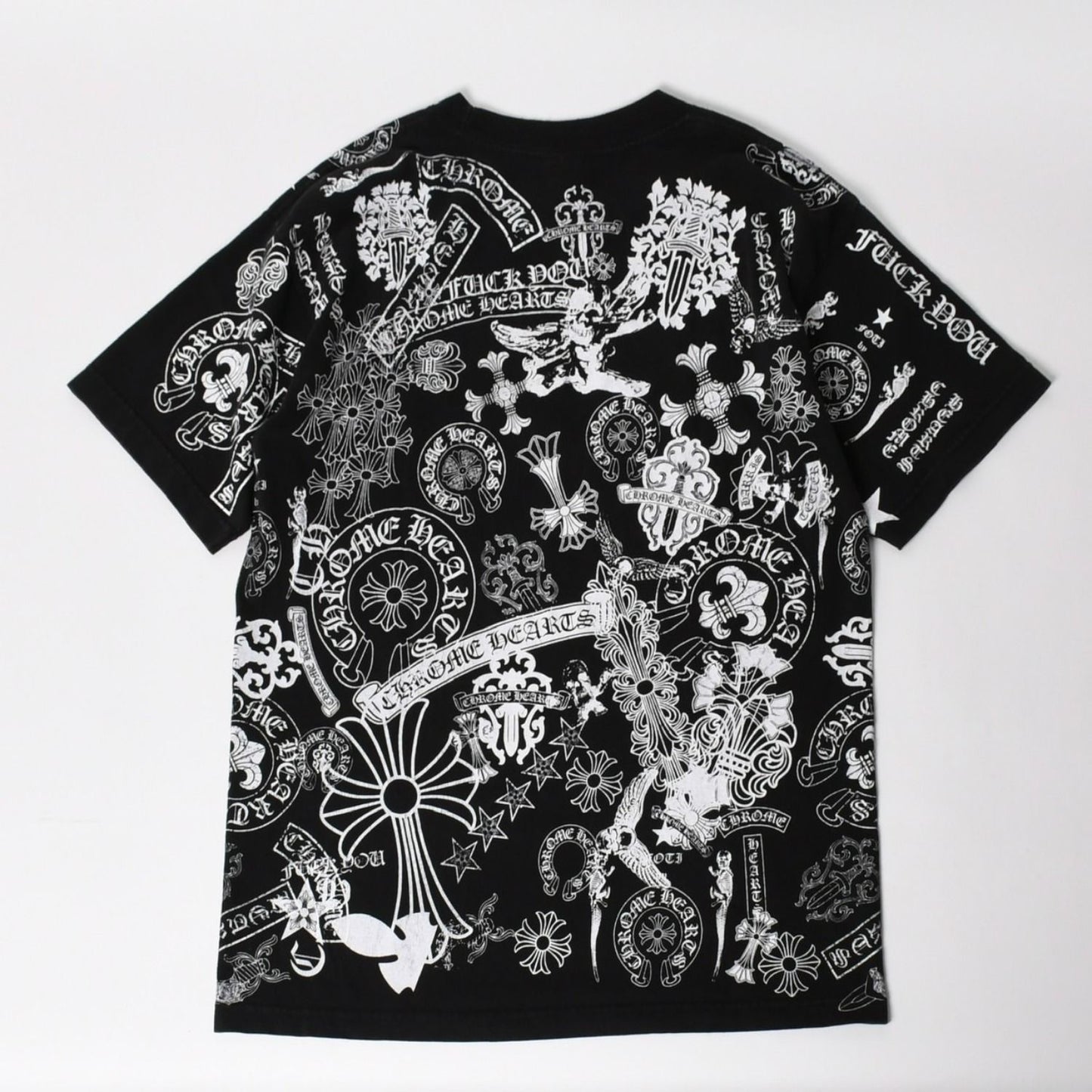 Chrome Hearts Pocket T-Shirt CH Cross Cemetery Horseshoe Dagger Star Scroll — view 2