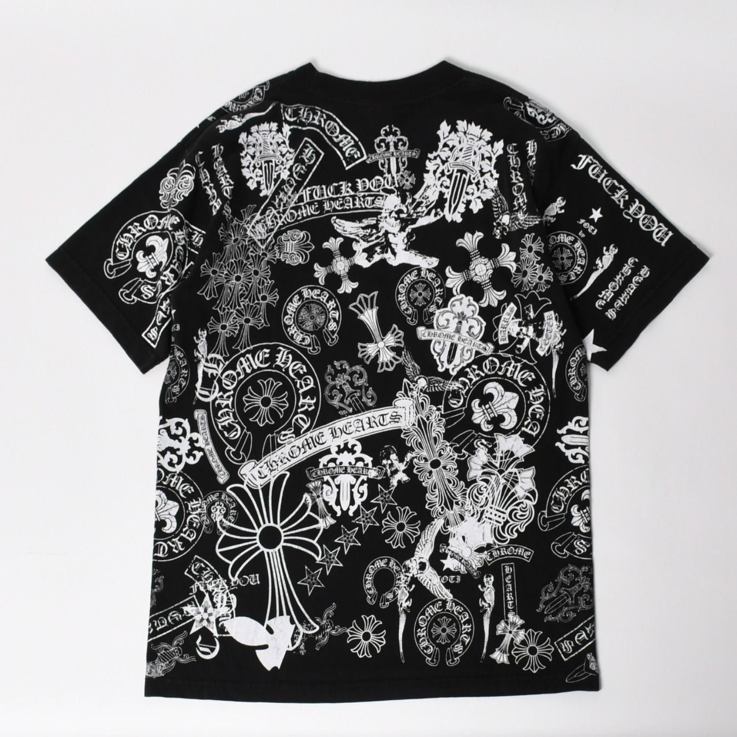 Chrome Hearts Pocket T-Shirt CH Cross Cemetery Horseshoe Dagger Star Scroll — view 2