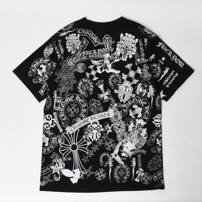 Chrome Hearts Pocket T-Shirt CH Cross Cemetery Horseshoe Dagger Star Scroll — view 2