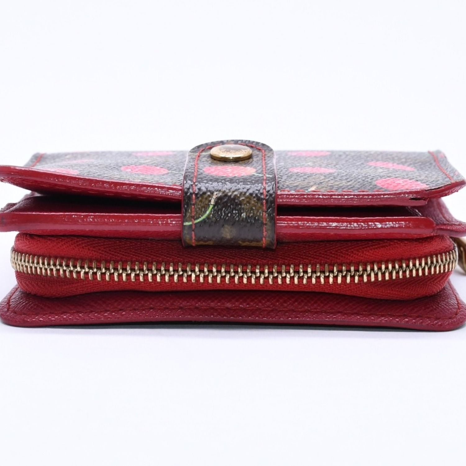 Louis Vuitton Monogram Cherry Compact Zip Bifold Wallet Takashi Murakami Brown — view 6