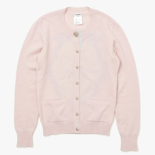 Chanel Cashmere Knit Cardigan Rhinestone Light Pink Light Blue Mint Green Pastel