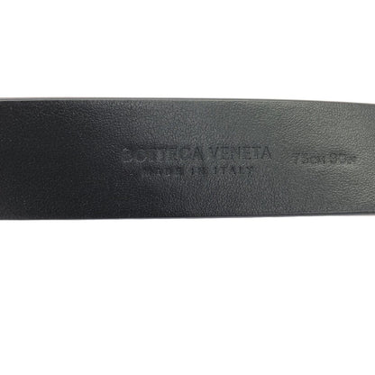 Bottega Veneta Grasp Triangle Buckle Leather Belt Black 75 — view 3