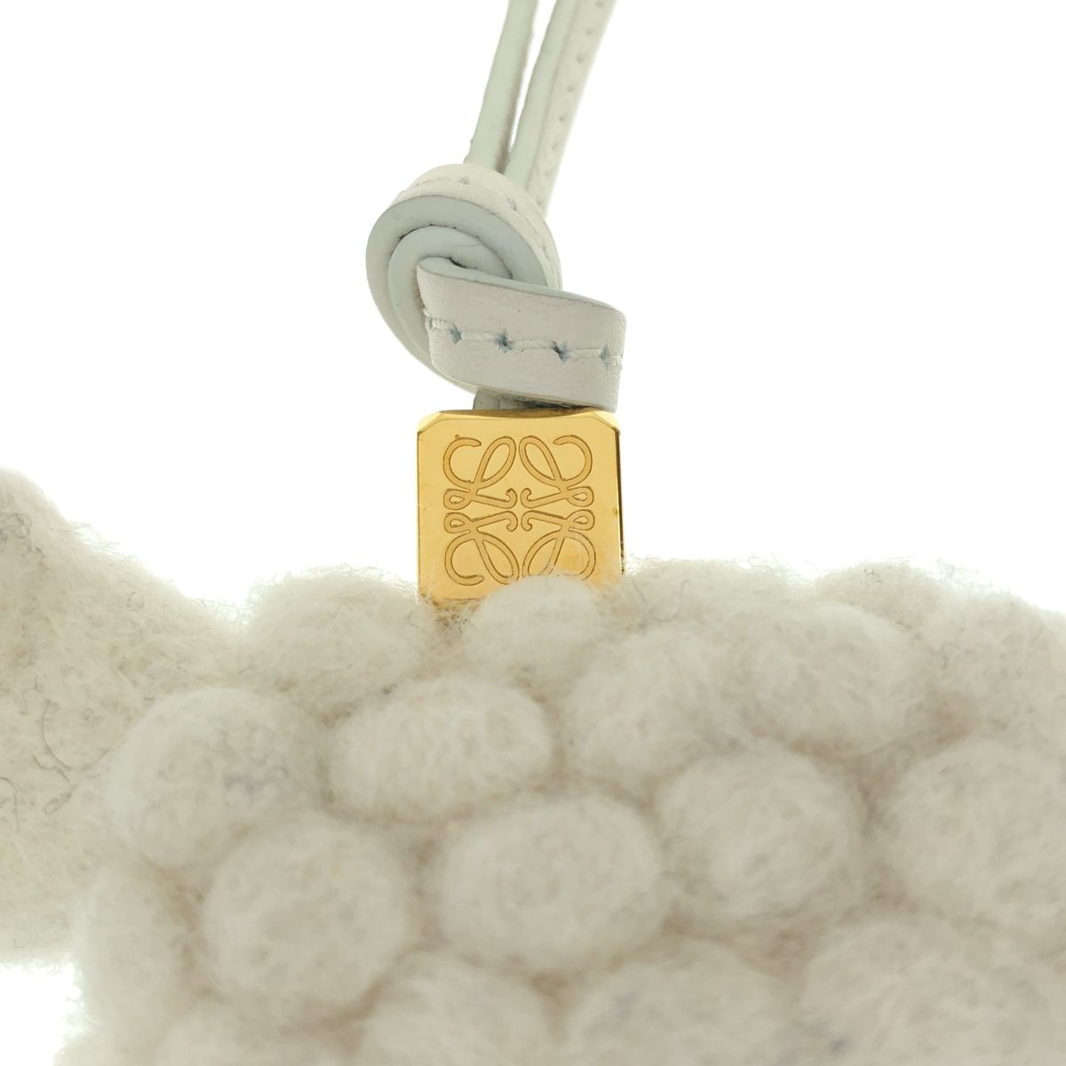 Loewe Sheep Felt Bag Charm White — view 3