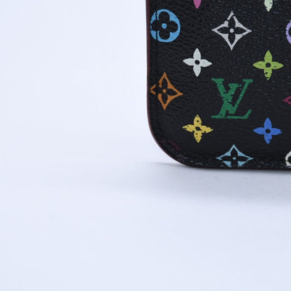 Louis Vuitton Monogram Multicolor Pochette Cles Coin Purse Noir Wallet Gold — view 7