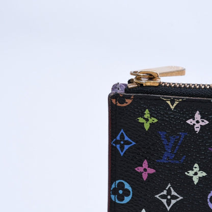 Louis Vuitton Monogram Multicolor Pochette Cles Coin Purse Noir Wallet Gold — view 8