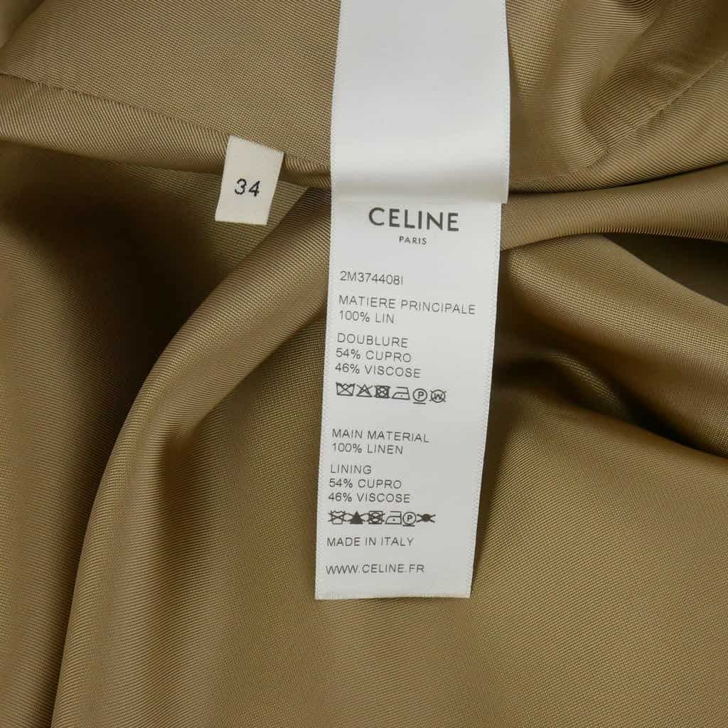 Celine Houndstooth Pattern Gathered Cape with Hood Long Length 34 Brown — view 7