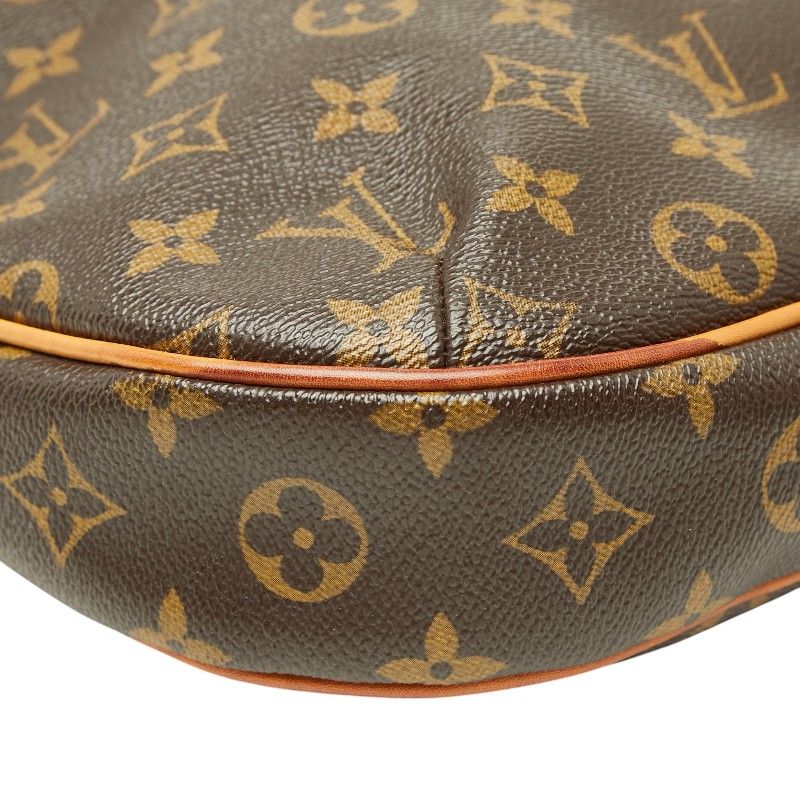 Louis Vuitton Monogram Odeon MM Crossbody Shoulder Bag Brown Leather — view 5