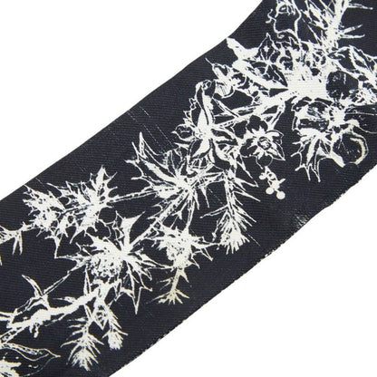 Dior Toile de Jouy Flower Mitzah Scarf Twilly Black White Silk — view 3