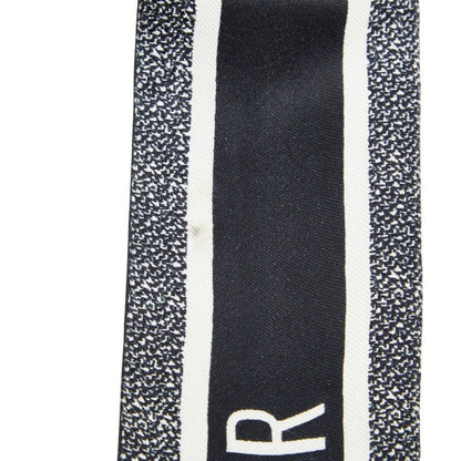 Dior Toile de Jouy Flower Mitzah Scarf Twilly Black White Silk — view 6