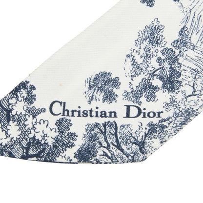 Dior Toile de Jouy Sauvage Silk Twill Mitzah Scarf Twilly Navy Ivory — view 2