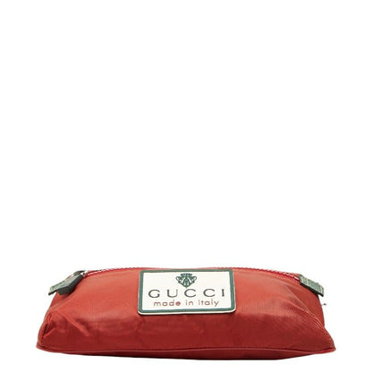 Gucci Logo Belt Bag Red Green Nylon — view 3