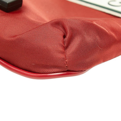 Gucci Logo Belt Bag Red Green Nylon — view 5