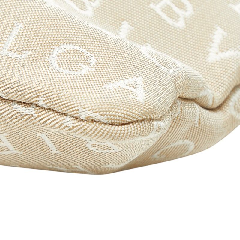 Bvlgari Logo Mania Shoulder Bag Beige Brown Canvas Leather — view 4