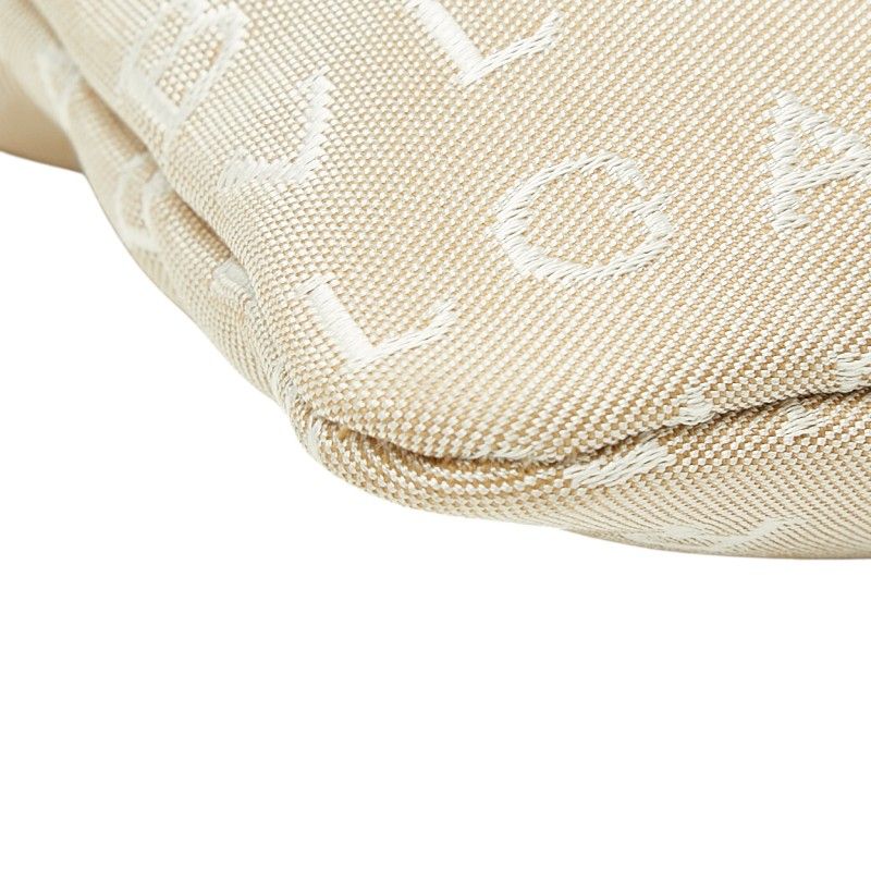Bvlgari Logo Mania Shoulder Bag Beige Brown Canvas Leather — view 5
