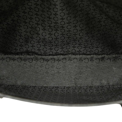 Celine C Macadam Tote Shoulder Bag Black Canvas Leather — view 8