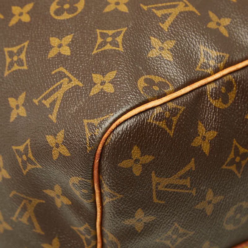 Louis Vuitton Monogram Keepall Bandouliere 55 Boston Bag 2-Way Brown Leather — view 6