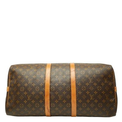 Louis Vuitton Monogram Keepall Bandouliere 55 Boston Bag 2-Way Brown Leather — view 3