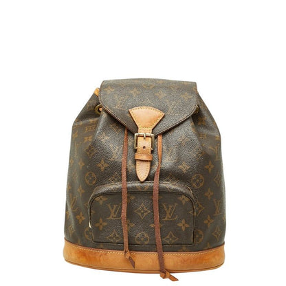 Louis Vuitton Monogram Montsouris MM Backpack Brown Leather