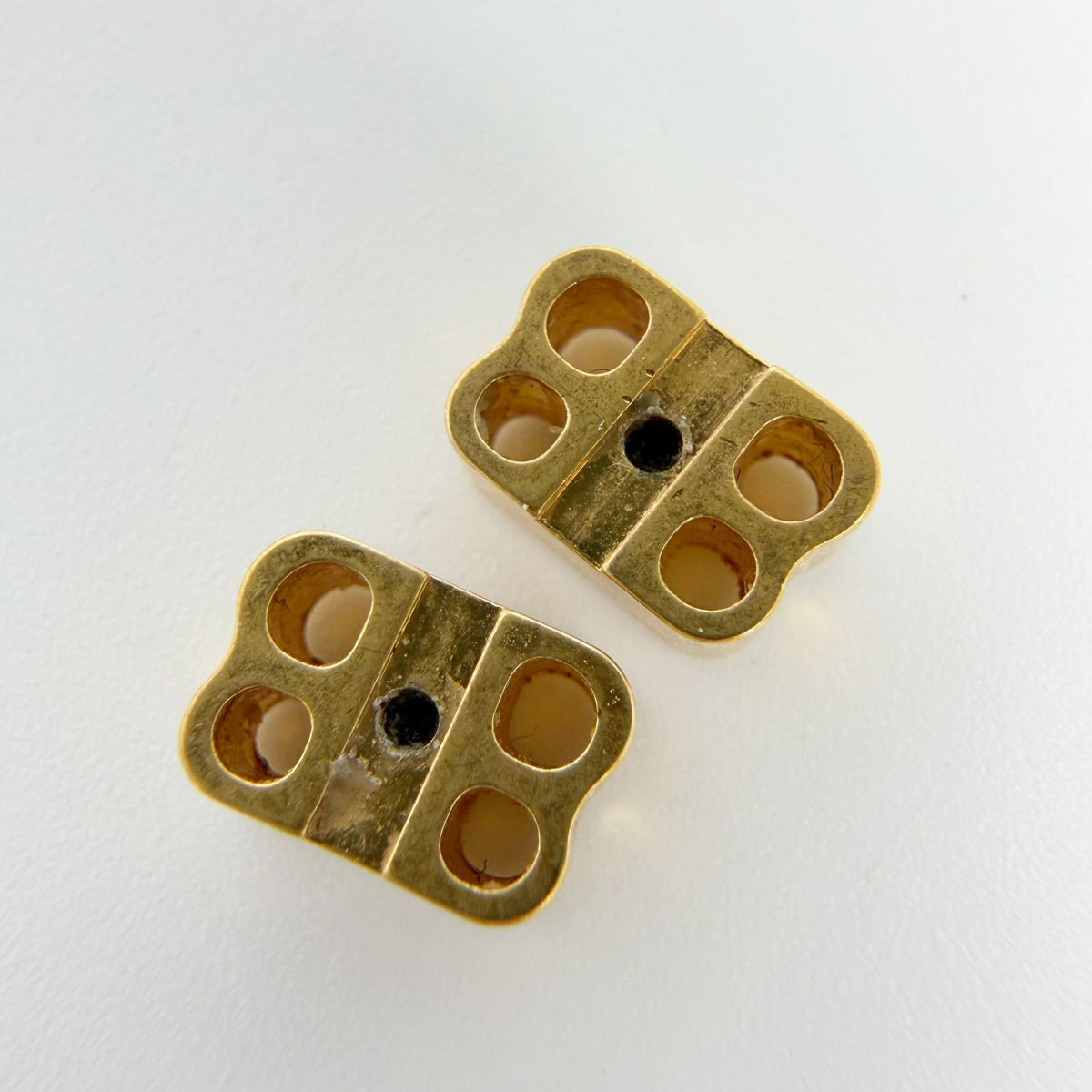 Balenciaga BB Logo Earrings Plated Gold Vintage — view 8