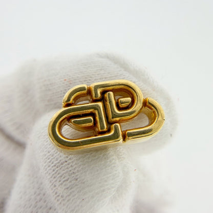 Balenciaga BB Logo Earrings Plated Gold Vintage — view 5