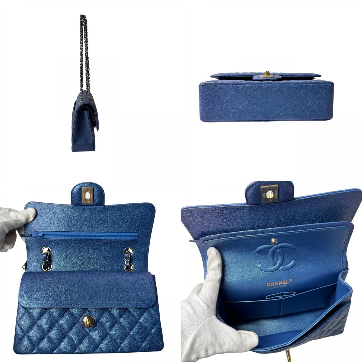 Chanel Quilted 23 Caviar Leather Double Flap Shoulder — view 6