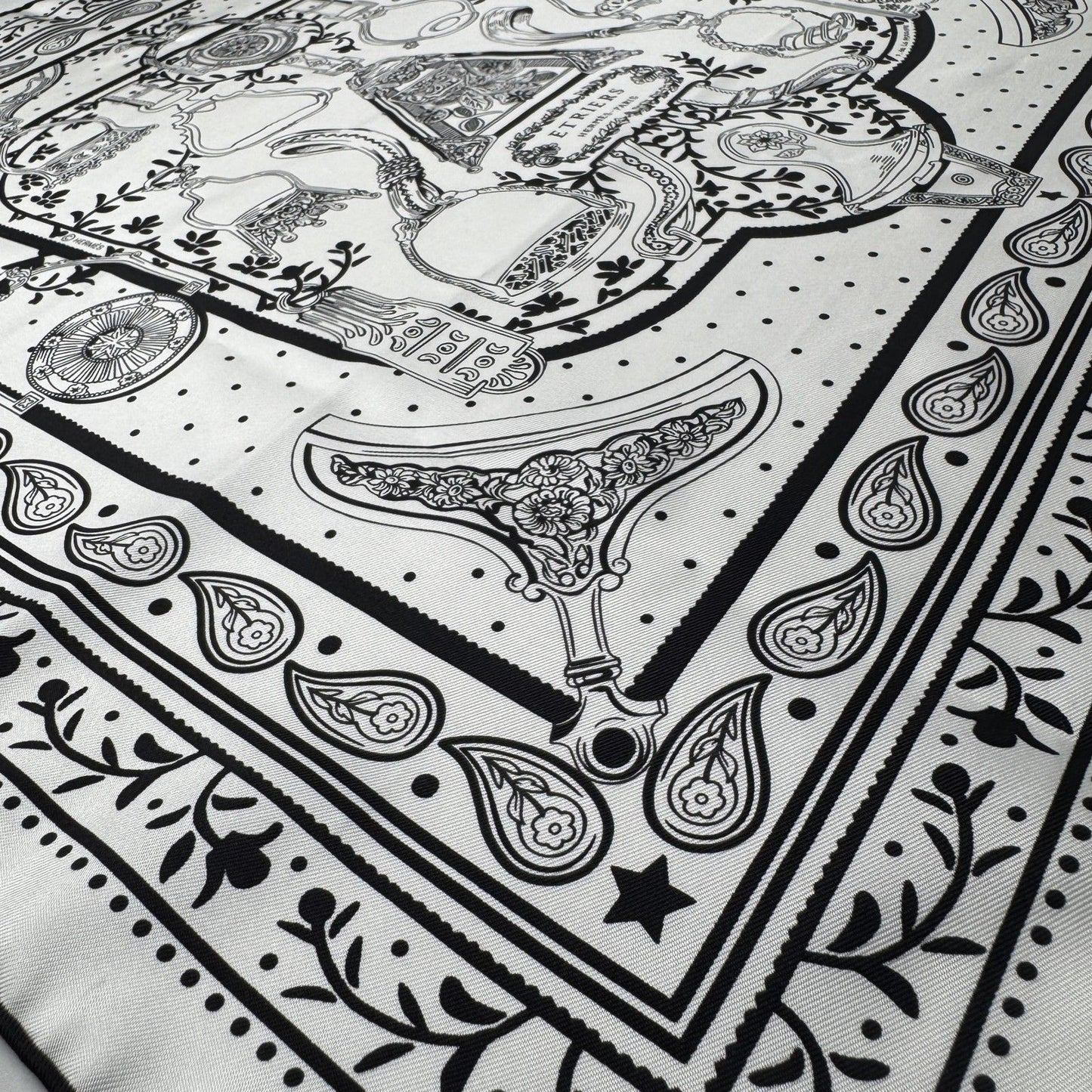 Hermes Carre 55 Armor Etriers Bandana Scarf — view 3