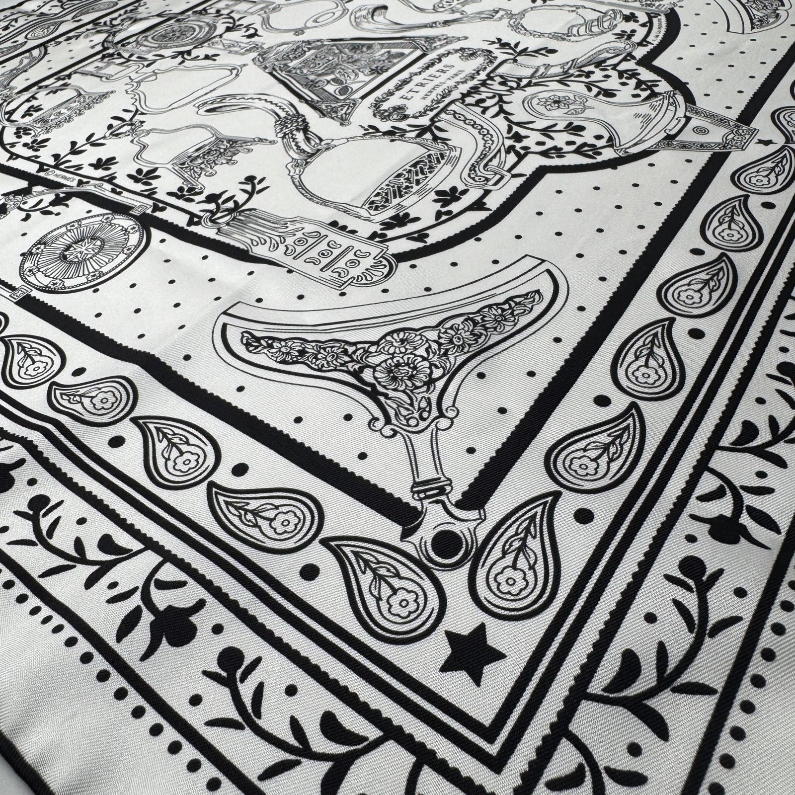 Hermes Carre 55 Armor Etriers Bandana Scarf — view 3