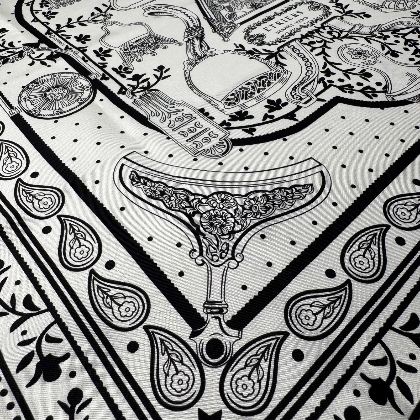 Hermes Carre 55 Armor Etriers Bandana Scarf — view 5