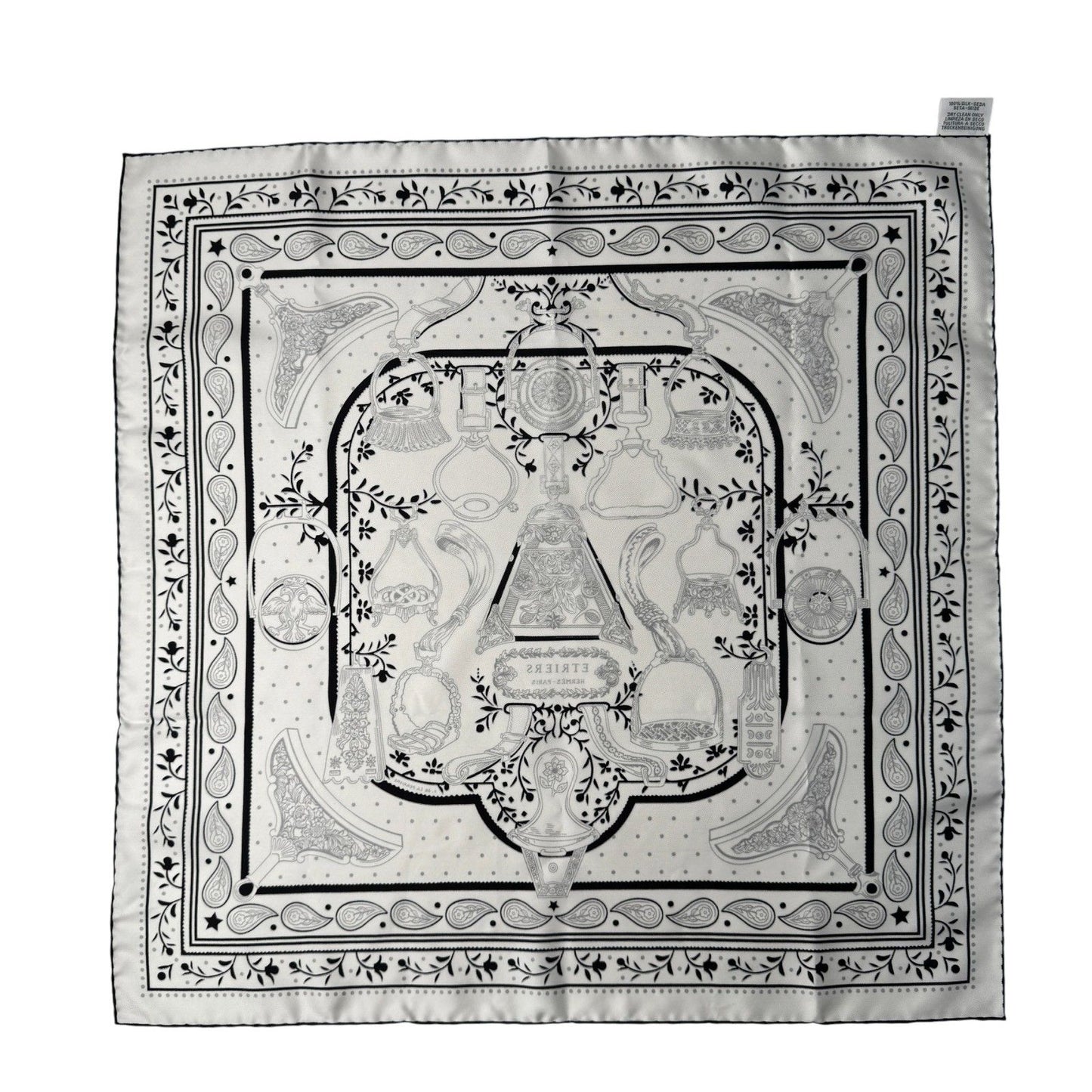 Hermes Carre 55 Armor Etriers Bandana Scarf — view 2
